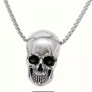Gothic Skull Pendant, Unisex Hip-Hop Punk Badass, Steampunk, Goth, Necklace